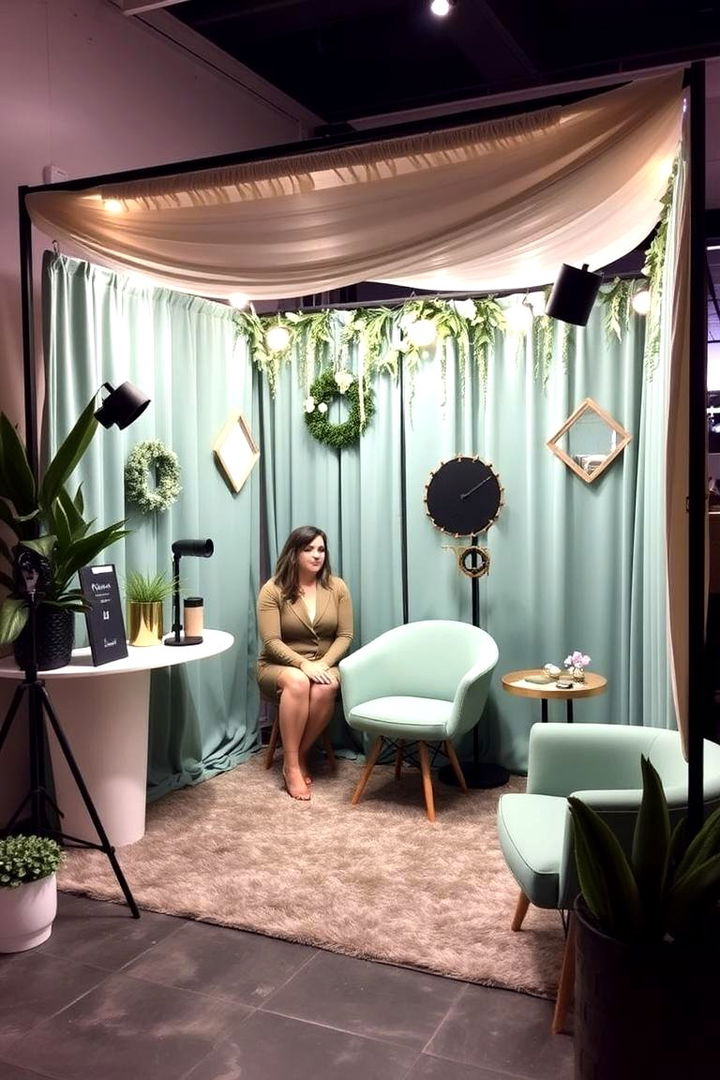 Chic Sage Green Photo Booth - 22 Sage Green Wedding Ideas