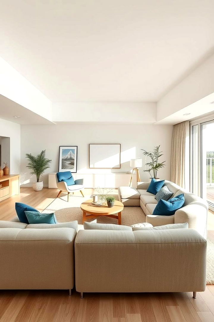 Chic Scandinavian Vibes - 22 blue and beige living room ideas