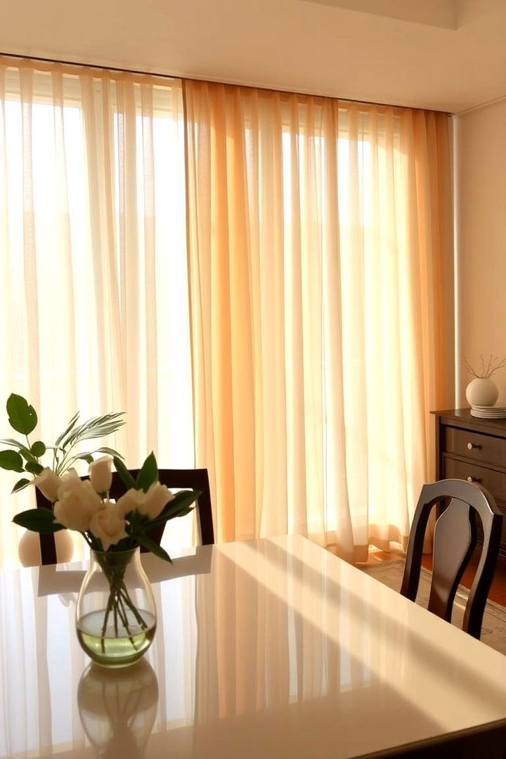 Chic Sheer Curtains - 22 Dining Room Window Treatments