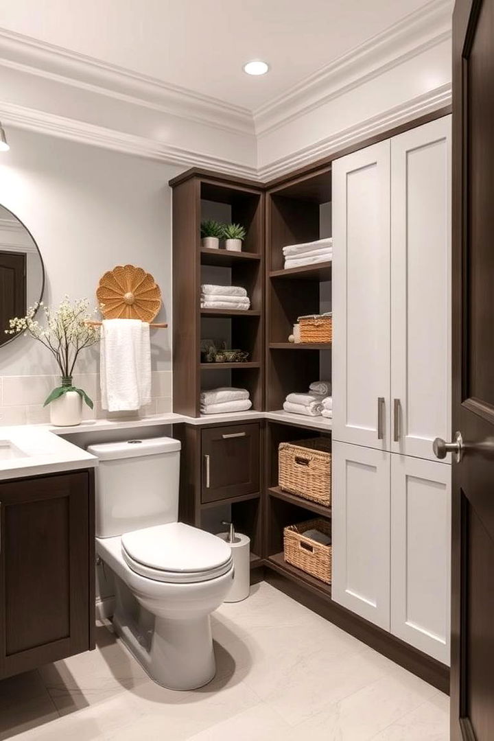 Chic Storage Solutions - 22 Romantic Bathroom Ideas