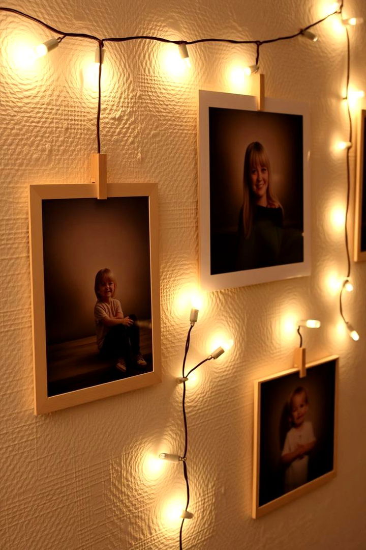 Chic String Light Photo Exhibit - 22 Photo Display Ideas