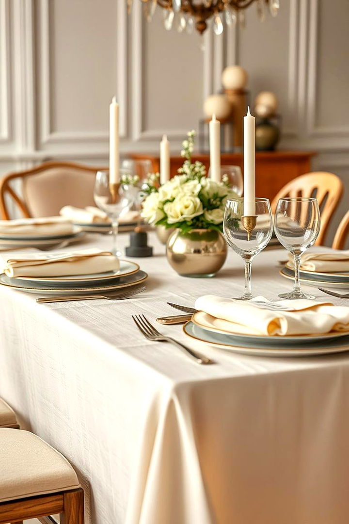 Chic Table Linens Usage - 22 Party Decoration Ideas