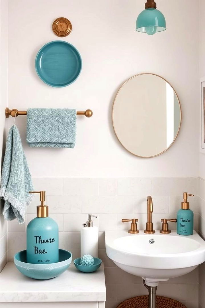 Chic Teal Accessories and Accents - 22 Teal Bathroom Ideas
