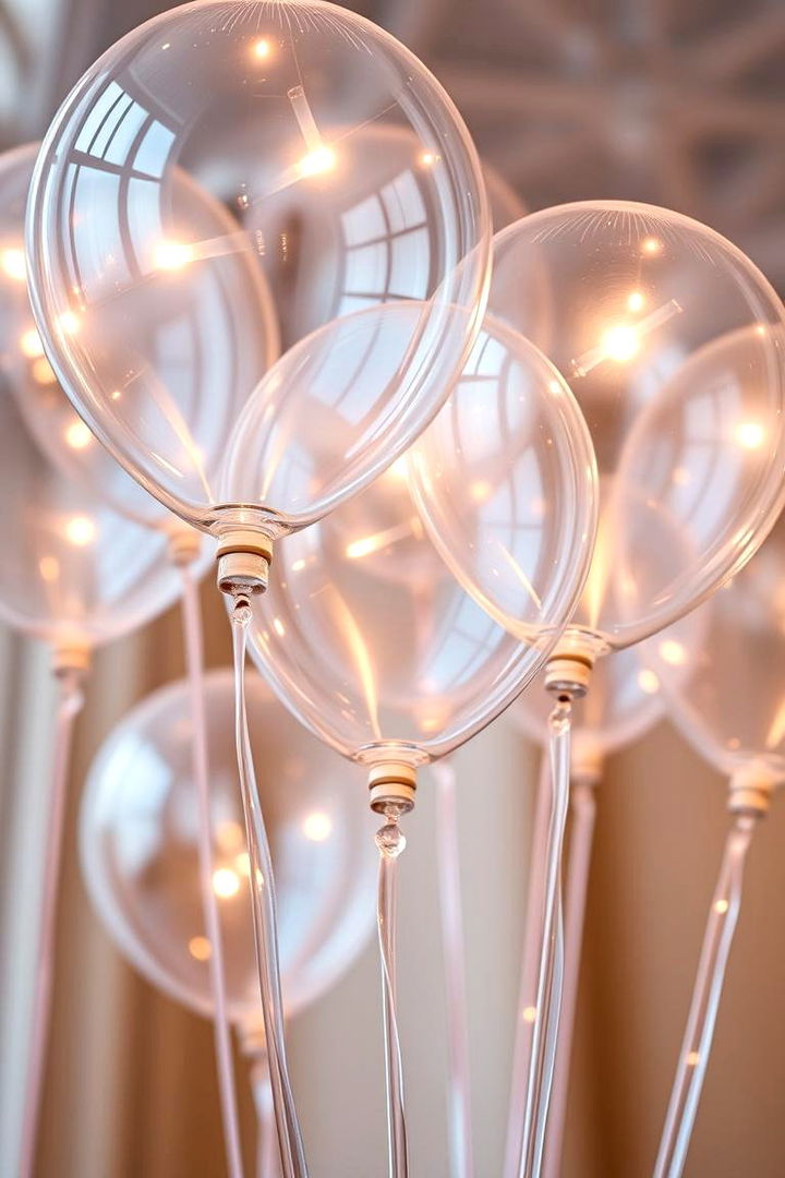Chic Transparent Balloon Centerpiece - 22 Balloon Centerpiece Ideas