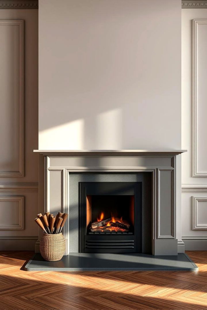 Chic Two Tone Contrast - 22 Fireplace Paint Ideas