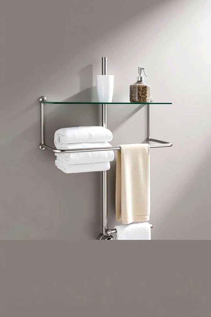 Chic Wall mounted Racks - 22 Bathroom Furniture Ideas