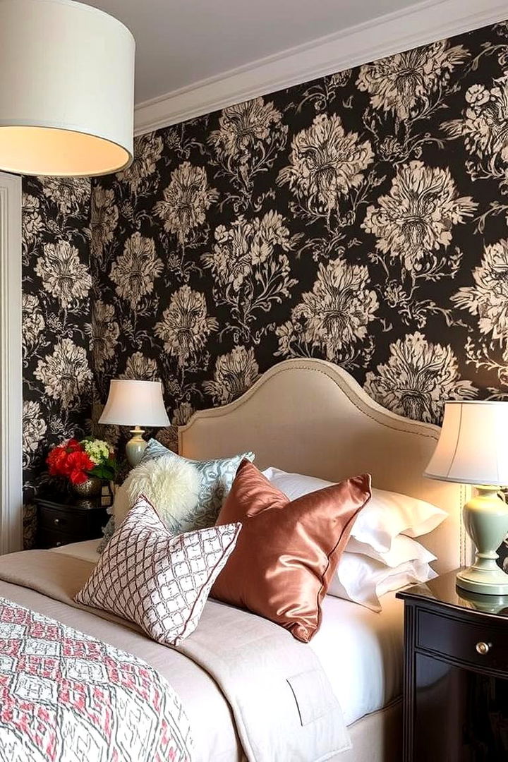 Chic Wallpaper and Pattern Play - 22 Parisian Themed Bedroom Ideas