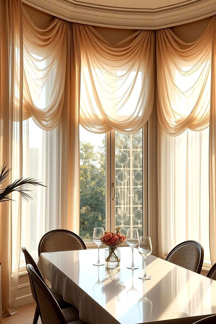 Chic Window Treatments - 22 Glam Dining Room Ideas