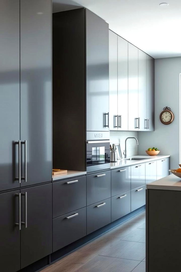 Chic and Contemporary Style Statement - 22 Floor to Ceiling Kitchen Cabinets