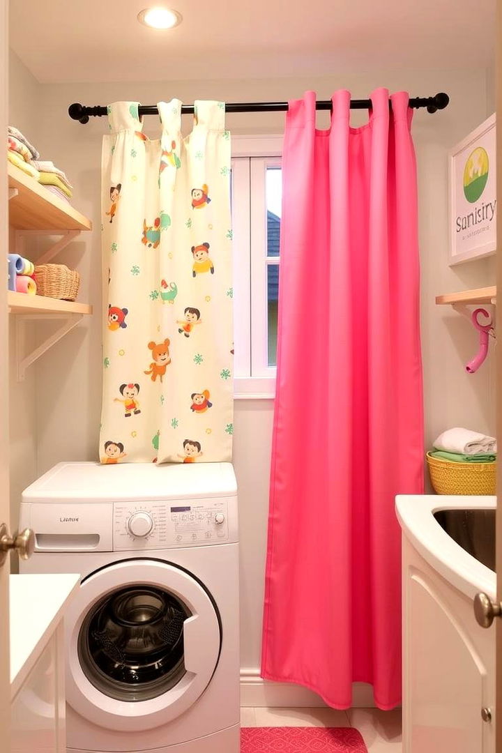 Child Friendly Options - 22 Laundry Room Curtain Ideas