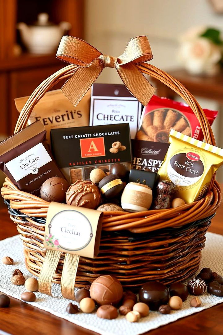 Chocolate and Sweets Basket - 22 Gift Basket Ideas