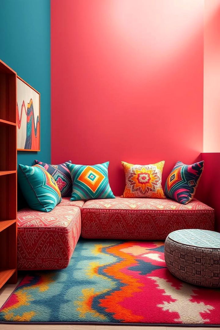 Choose Bold Patterns for Accent Pieces - 22 small apartment decorating ideas
