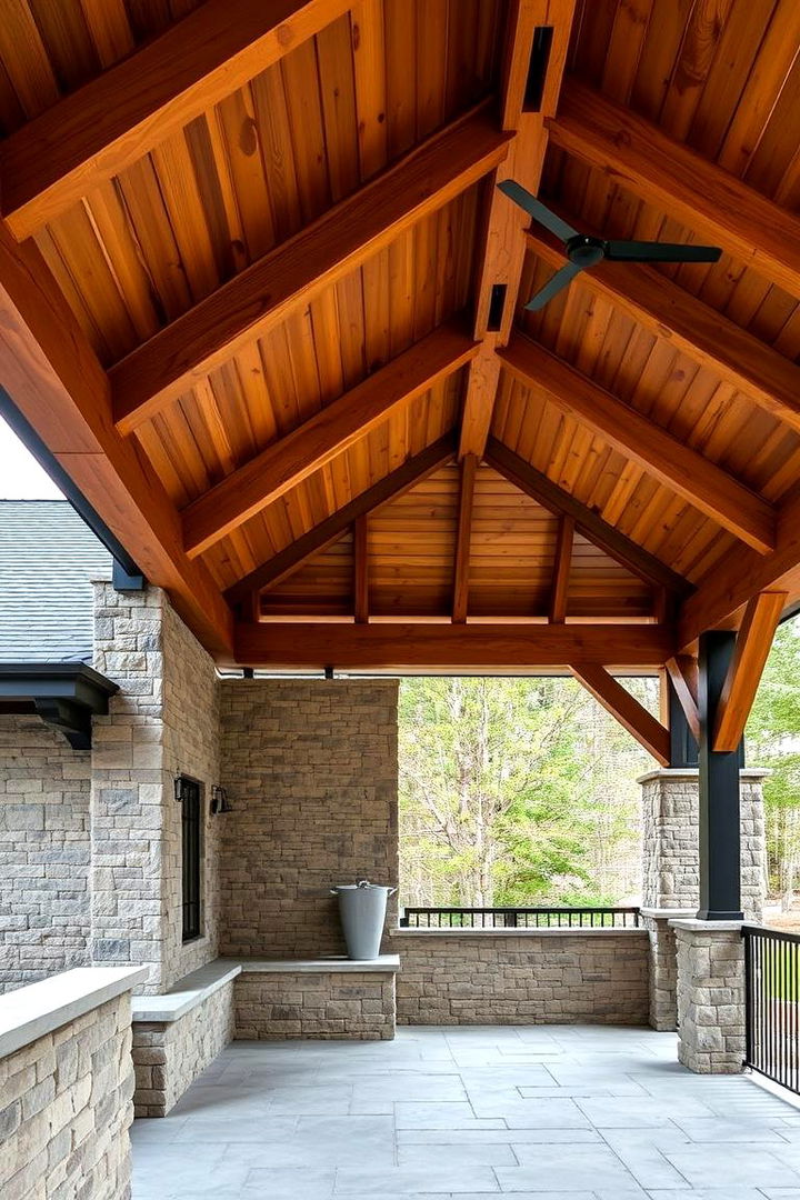 Choosing High Quality Materials - 22 Backyard Pavilion With Fireplace