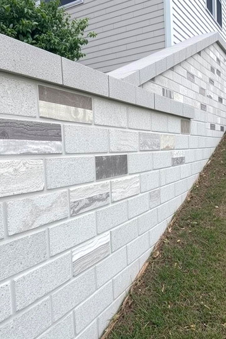 Cinder Block Veneer Style - 22 Retaining Wall Ideas for Sloped Backyard