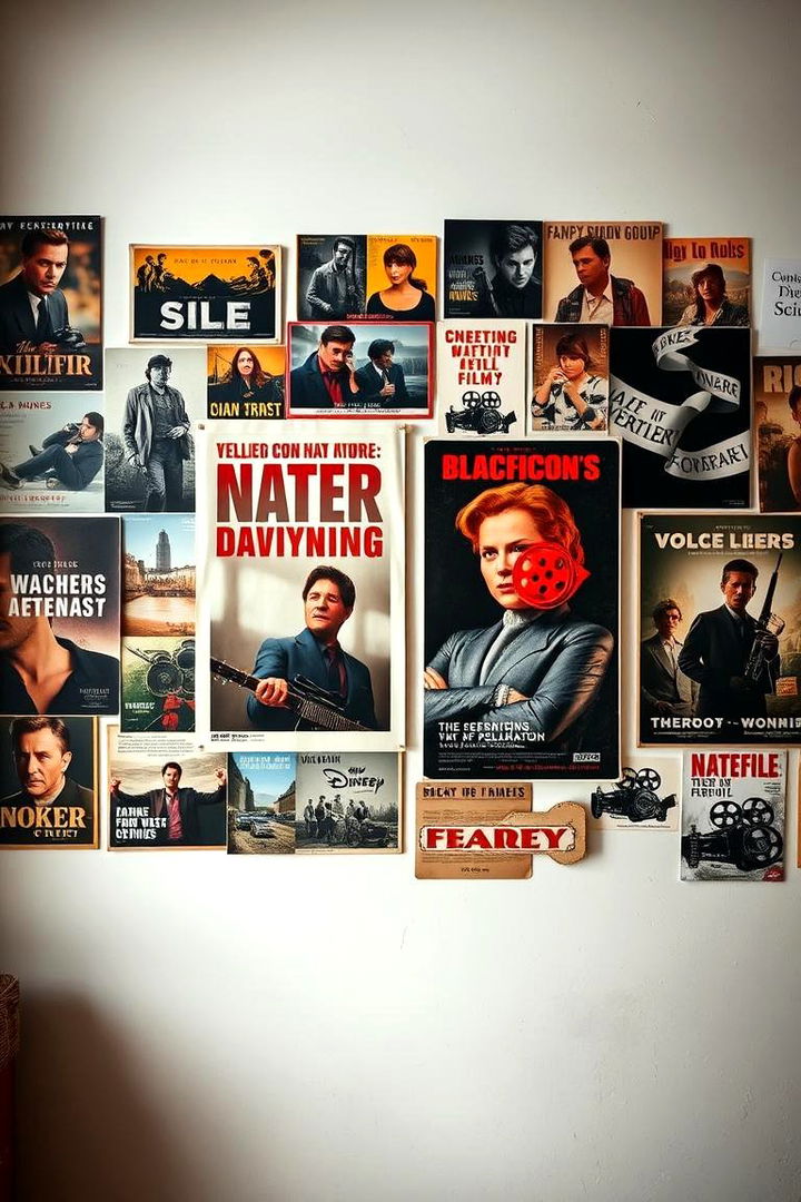 Cinematic Film Stills Collage - 22 Wall Collage Ideas
