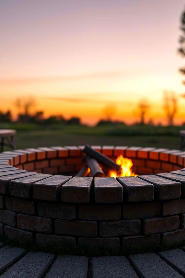Circular Brick Formation - 22 Brick Fire Pit Ideas