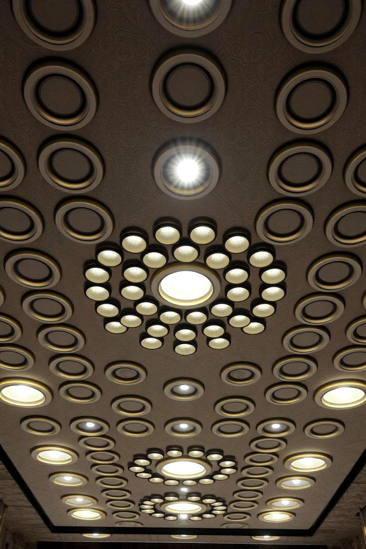 Circular Pattern Recessed Ceiling Designs - 22 Recessed Lighting Ideas