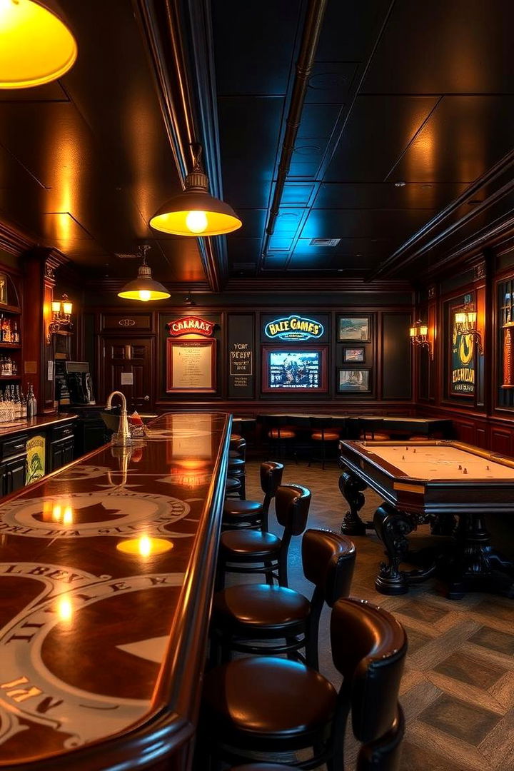 Classic Bar Games Parlor - 22 Luxury Game Room Ideas