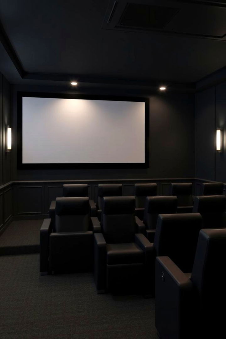 Classic Black Backdrops - 22 Home Theater Paint Colors