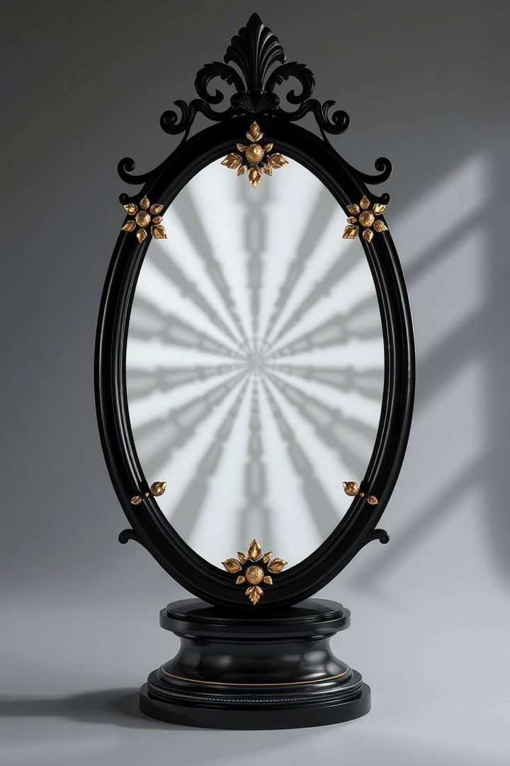 Classic Black Mirror Delight - 22 Black and Gold Centerpiece Ideas