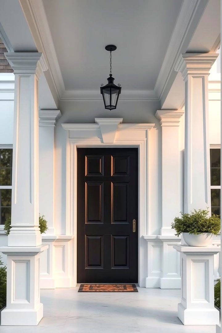 Classic Black Trim Design - 22 Black Porch Ideas