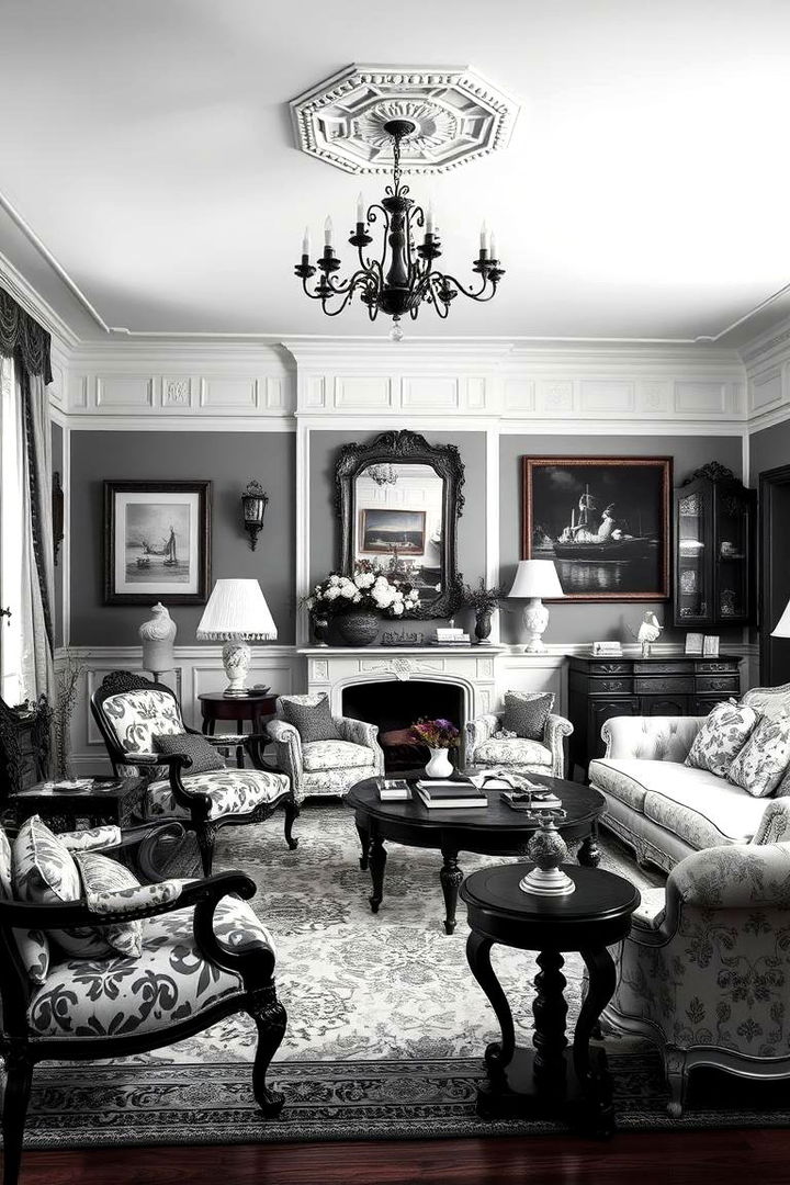 Classic Black and White Charm - 22 Black and White Living Room Ideas