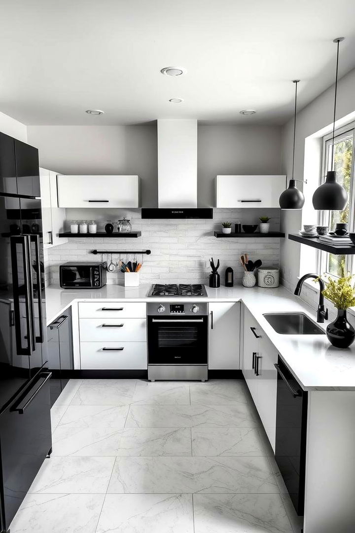 Classic Black and White Elegance - 22 Kitchen Color Ideas