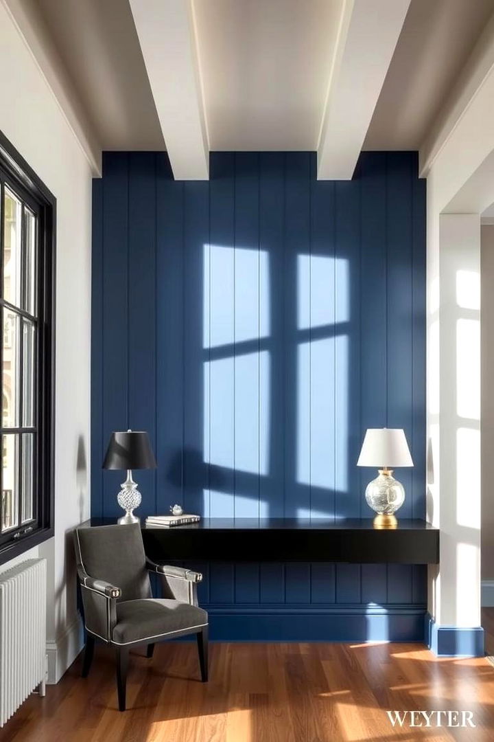 Classic Blue Beams - 22 Blue Accent Wall Ideas