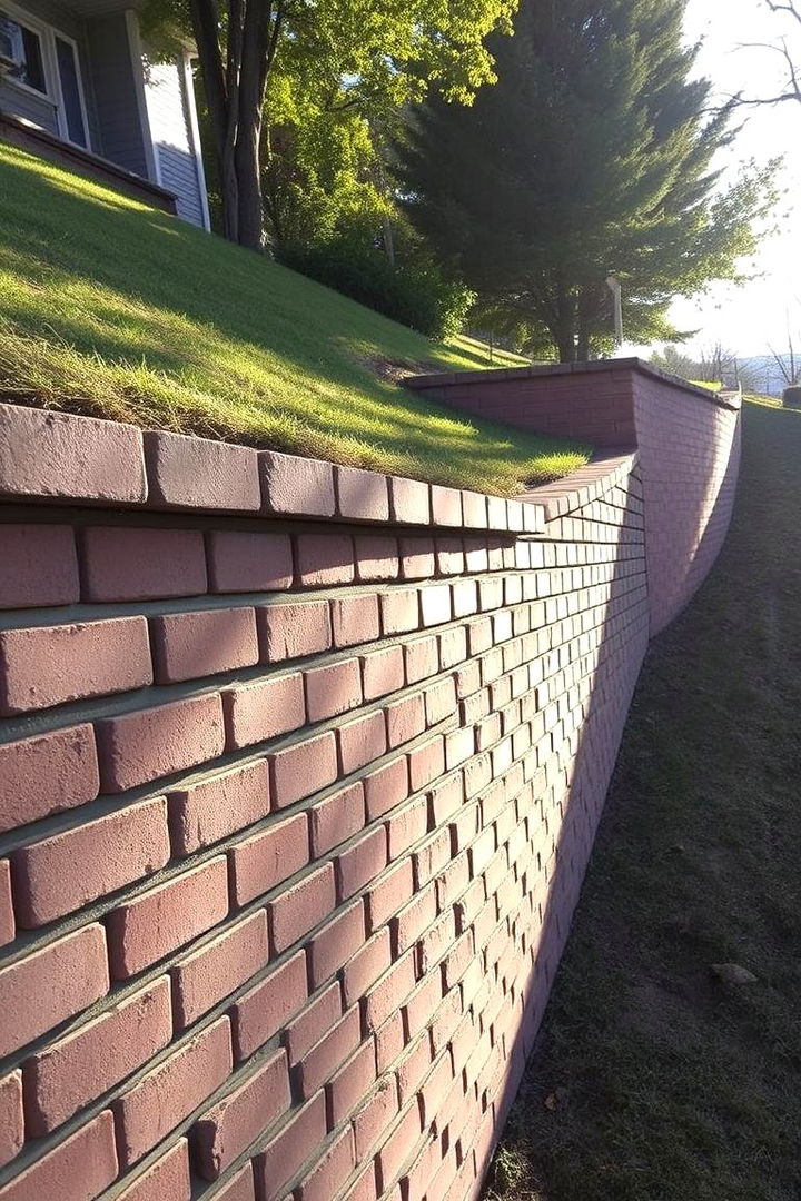 Classic Brick Charm - 22 Retaining Wall Ideas for Sloped Backyard