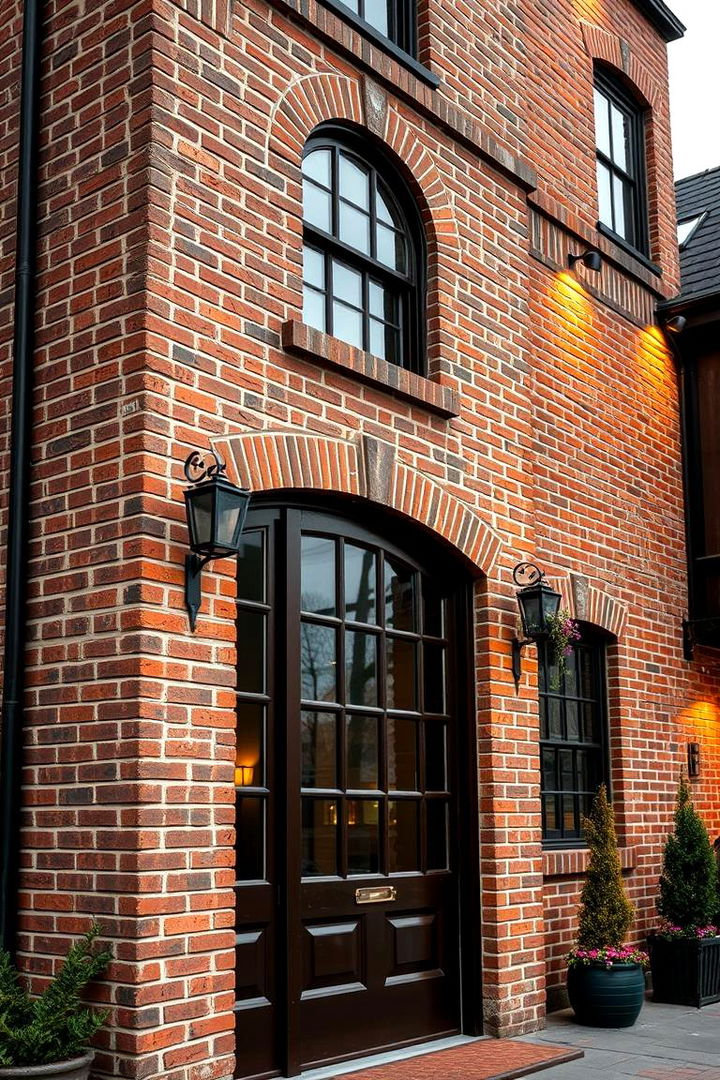 Classic Brick Detailing with Chocolate Brown - 22 Chocolate Brown House Exterior Design Ideas
