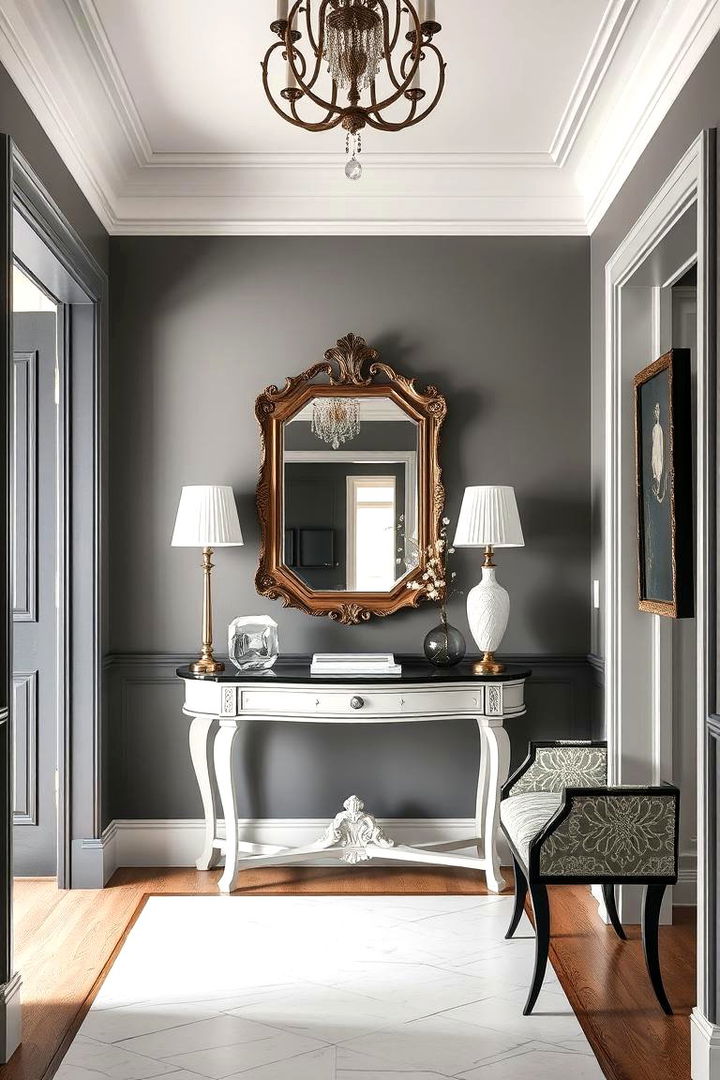 Classic Contrast Elegance - 22 Black and White Entryway Design Ideas