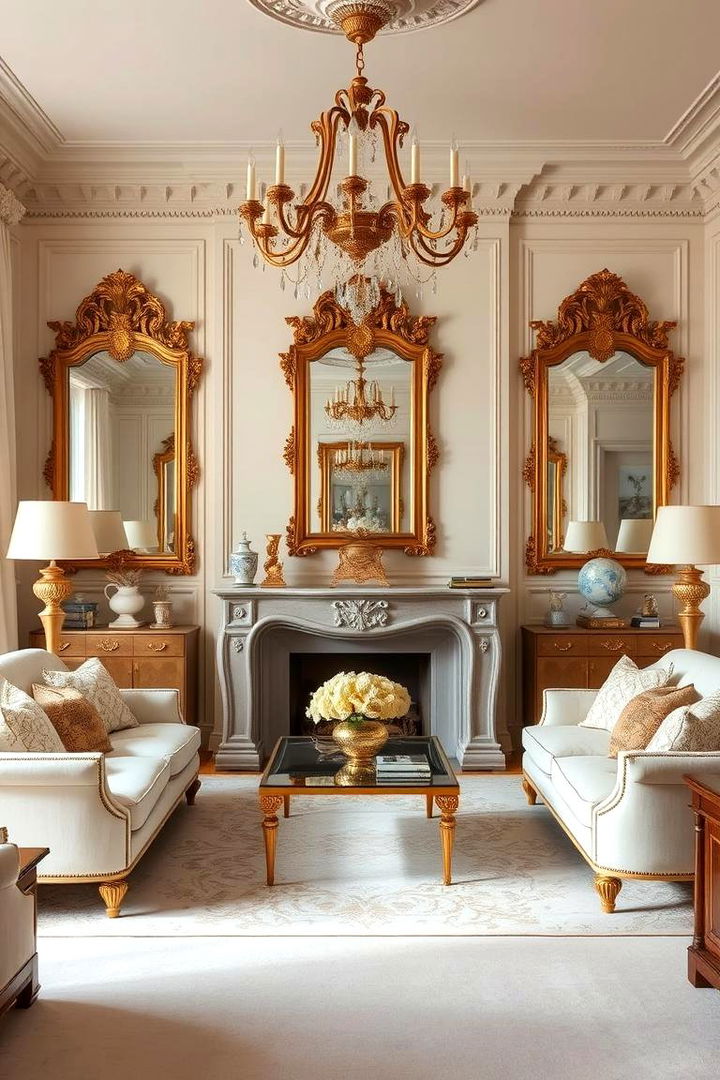 Classic Cream and Gold - 22 Cream Living Room Ideas