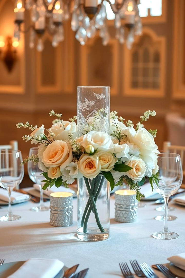 Classic Crystal Accents - 22 Wedding Centerpiece Ideas