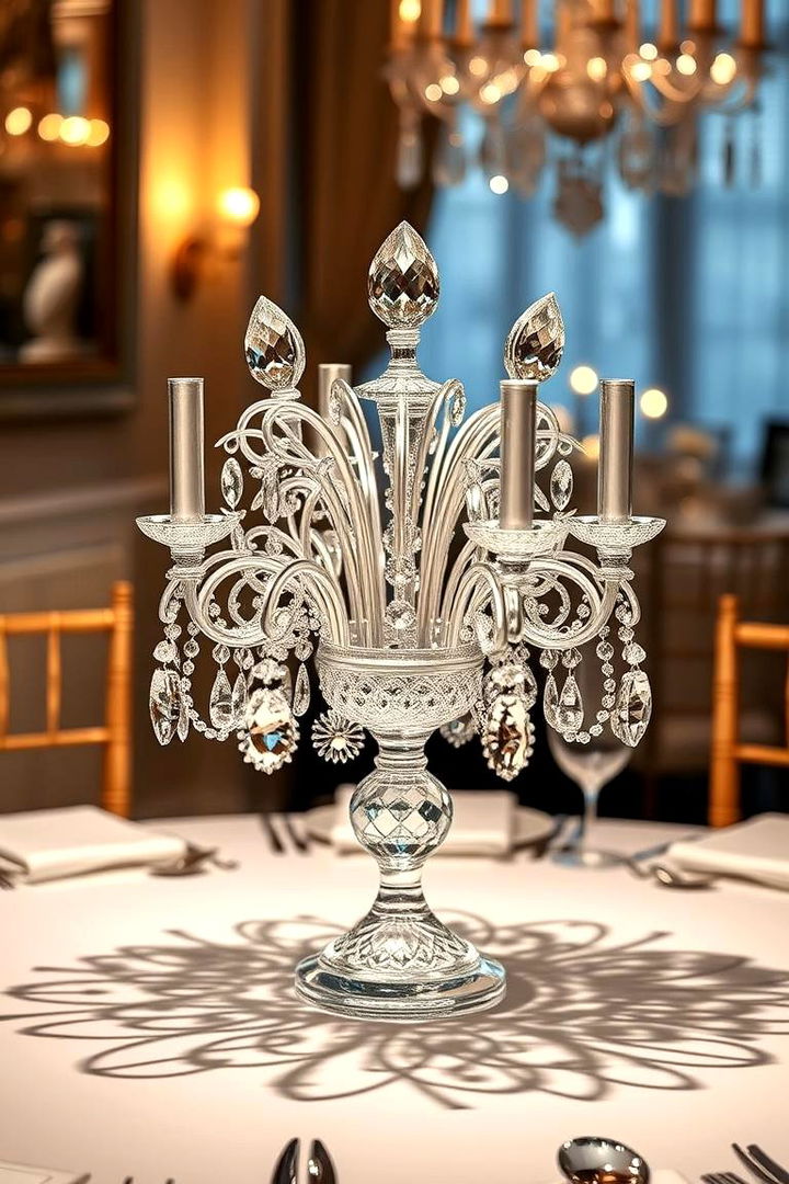 Classic Crystal Centerpiece - 22 Dining Table Centerpiece Ideas