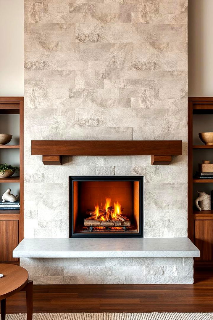 Classic Design Fusion with Faux Stone Fireplaces - 22 Faux Stone Fireplace Ideas