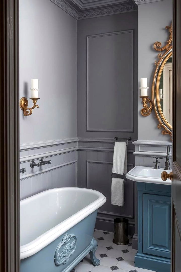 Classic Elegance Bathroom - 22 Blue and Gray Bathroom Ideas