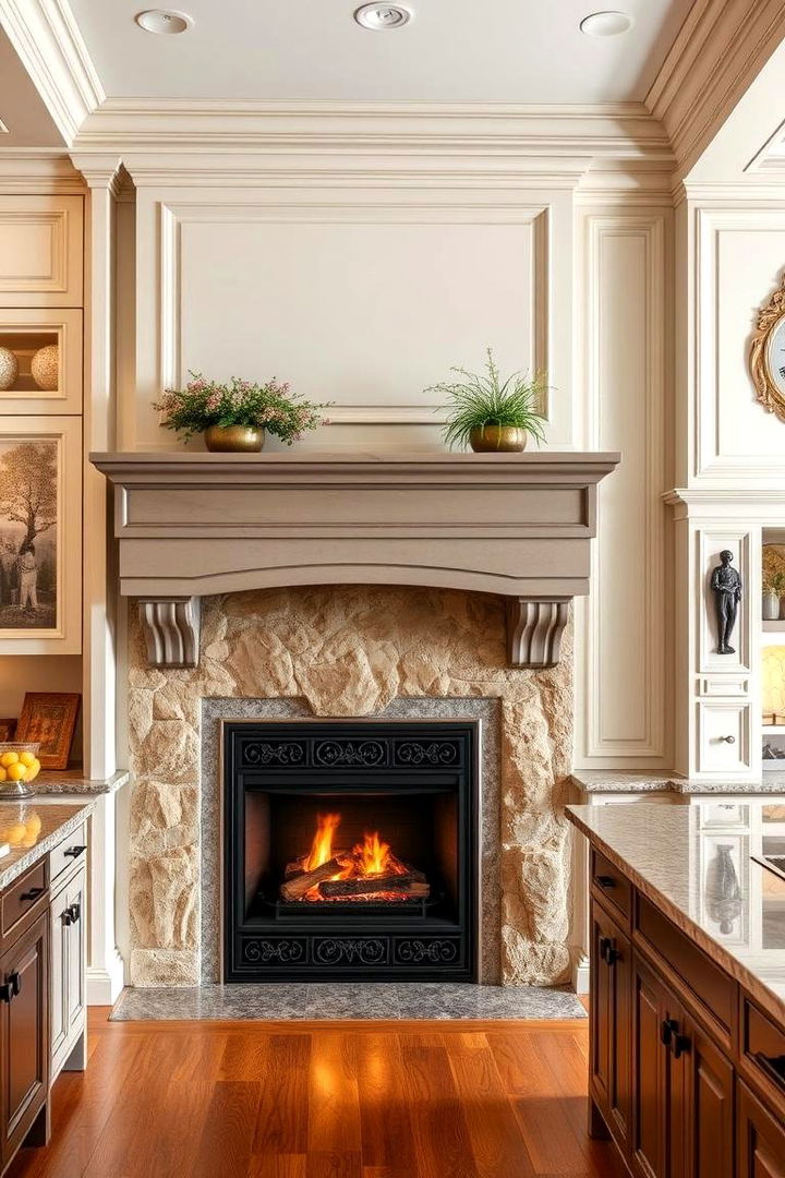 Classic Elegance in Warmth - 22 Kitchens With Fireplaces
