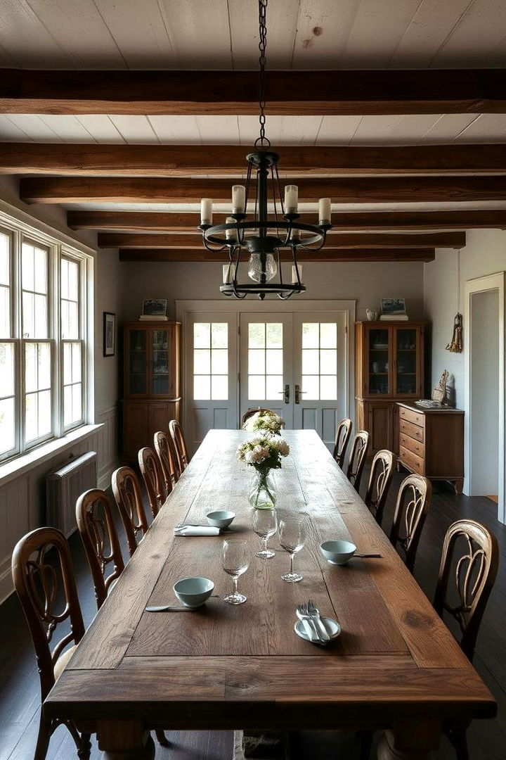 Classic Farmhouse Dining Area - 22 Country Kitchen Ideas