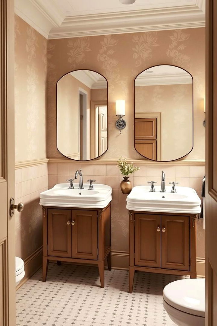 Classic Fixtures with a Twist - 22 Beige Bathroom Ideas