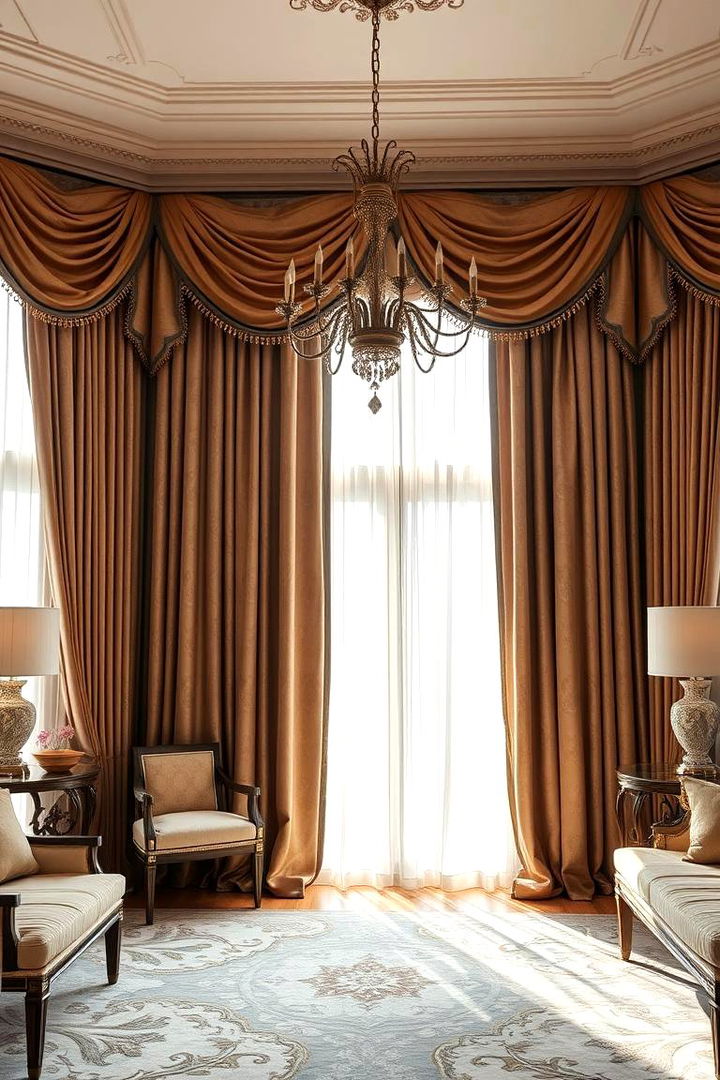 Classic Floor Length Drapes for Timeless Charm - 22 Living Room Curtain Ideas