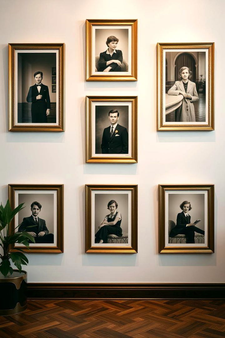 Classic Framed Tall Photographs - 22 High Ceiling Tall Wall Decor Ideas
