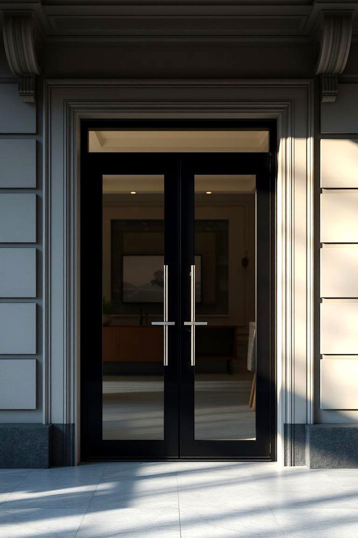 Classic Frameless Elegance - 22 Glass Front Doors Ideas
