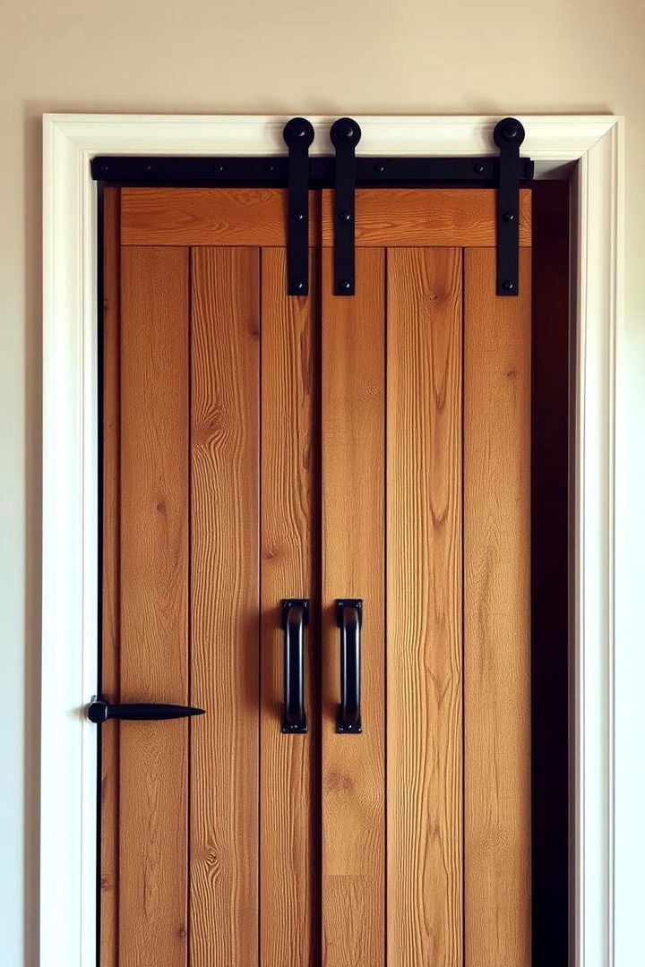 Classic Hardware Barn Door Style - 22 Bathroom Barn Door Ideas