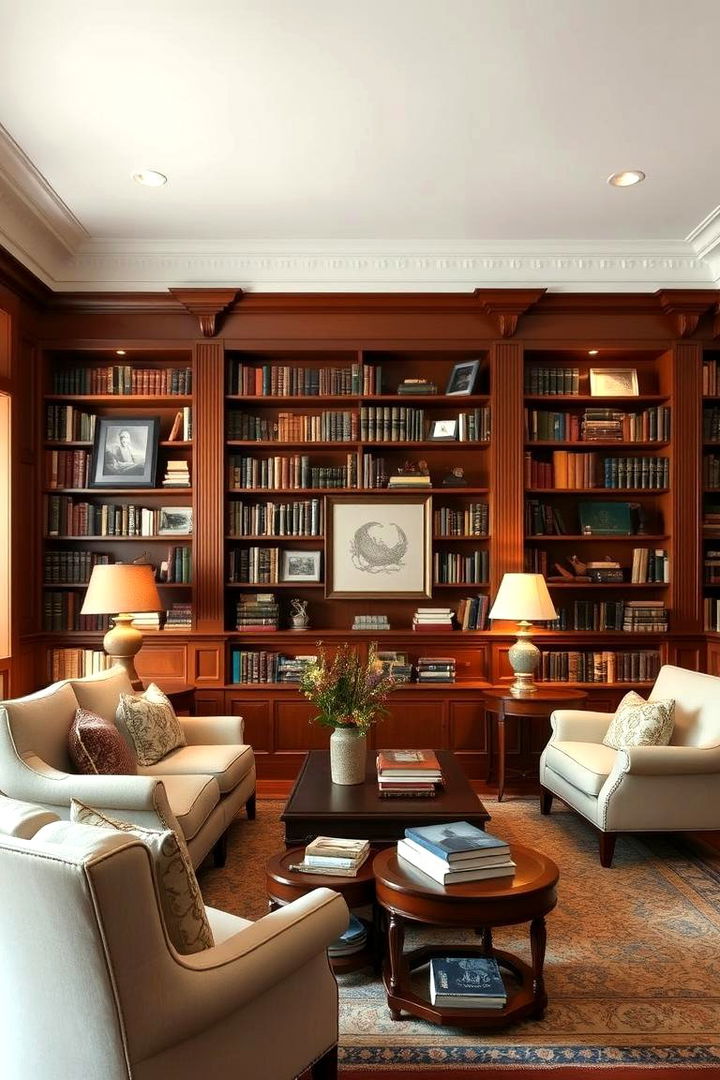 Classic Home Library - 22 Living Room Nook Ideas