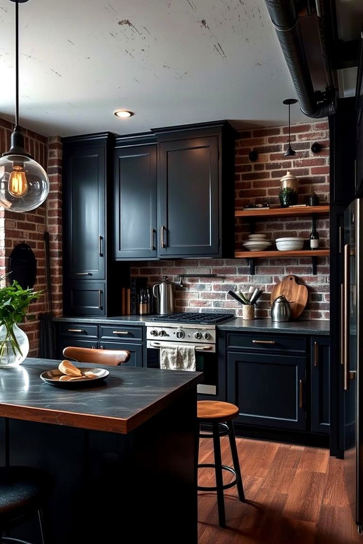 Classic Industrial Charm - 22 kitchens with beautiful black cabinets