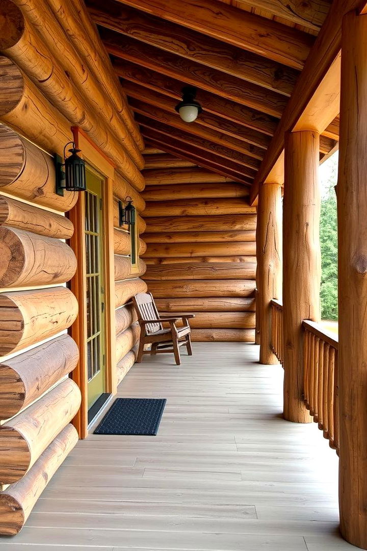 Classic Log Cabins - 22 Rustic Porch Ideas