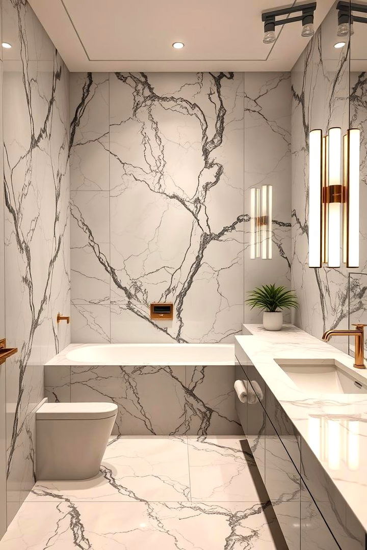Classic Marble Beauty - 22 Bathroom Tile Ideas