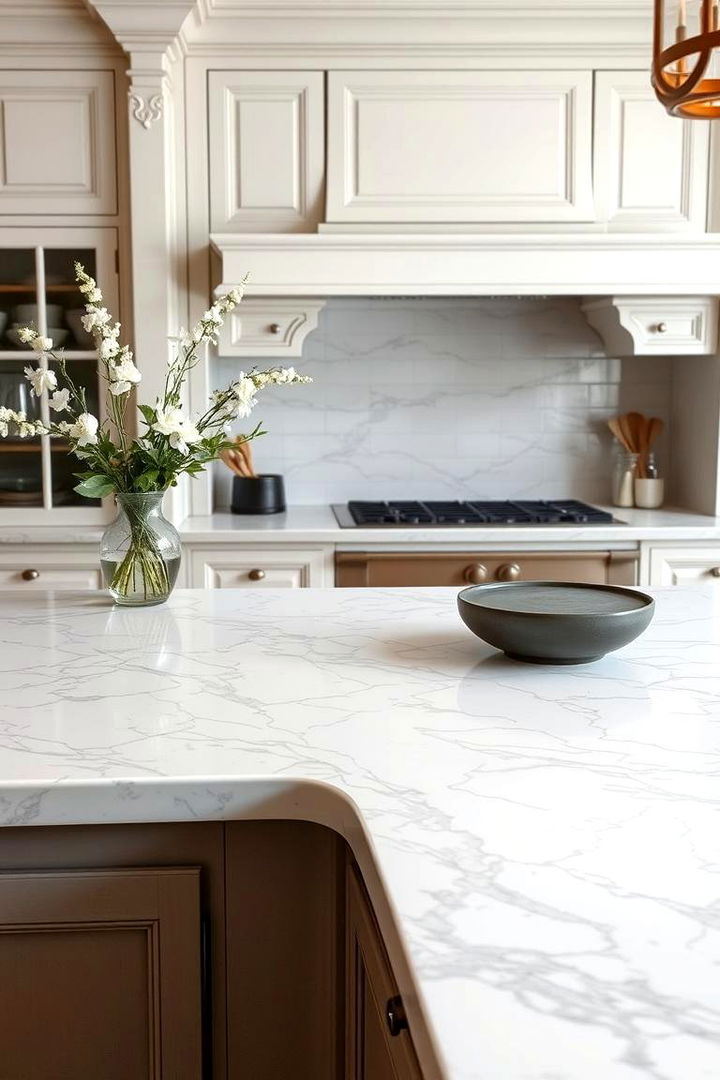 Classic Marble Sophistication - 22 Kitchen Countertop Ideas