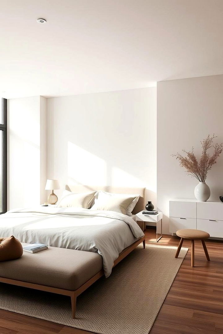 Classic Minimalism Meets Limewash - 22 Limewash Bedroom Ideas