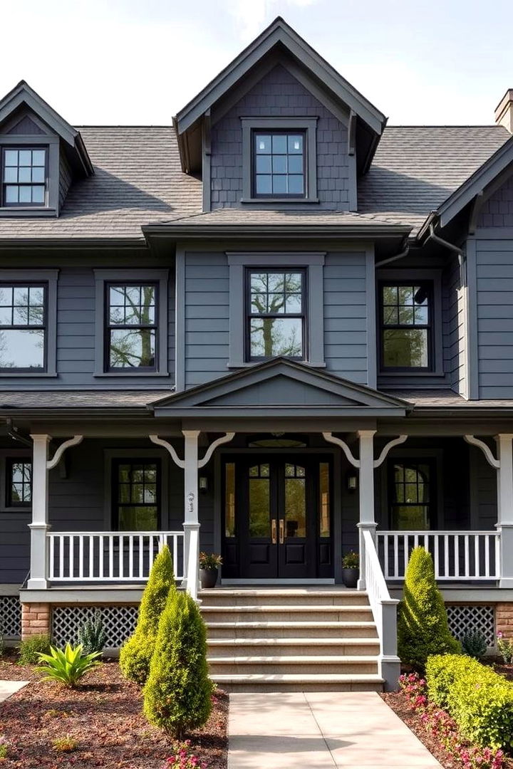 Classic Modern Revival - 22 Dark Grey House Exterior Ideas